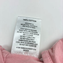 Load image into Gallery viewer, Girls Sprout, pink cotton top, broderie sleeves, GUC, size 1,