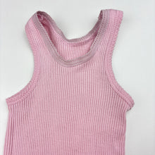 Load image into Gallery viewer, Girls Bonds, pink ribbed cotton singlet top, FUC, size 1,
