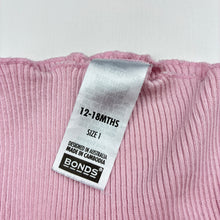 Load image into Gallery viewer, Girls Bonds, pink ribbed cotton singlet top, FUC, size 1,