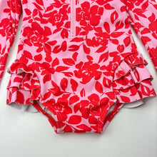 Load image into Gallery viewer, Girls CEACEA, floral long sleeve swim one-piece, EUC, size 1,