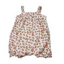 Load image into Gallery viewer, Girls Sprout, cotton / linen summer romper, EUC, size 1,