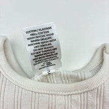Load image into Gallery viewer, Girls Target, organic cotton blend top, broderie trim, GUC, size 0,