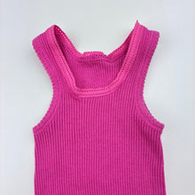 Load image into Gallery viewer, Girls Bonds, pink ribbed cotton singlet top, EUC, size 000,