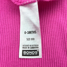 Load image into Gallery viewer, Girls Bonds, pink ribbed cotton singlet top, EUC, size 000,