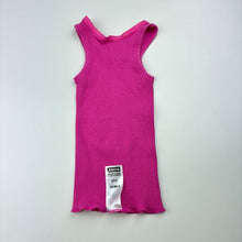 Load image into Gallery viewer, Girls Bonds, pink ribbed cotton singlet top, EUC, size 000,