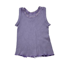 Load image into Gallery viewer, Girls 4 Baby, purple ribbed cotton singlet top, FUC, size 00000,
