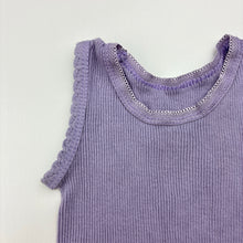 Load image into Gallery viewer, Girls 4 Baby, purple ribbed cotton singlet top, FUC, size 00000,