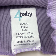 Load image into Gallery viewer, Girls 4 Baby, purple ribbed cotton singlet top, FUC, size 00000,