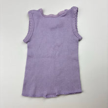 Load image into Gallery viewer, Girls 4 Baby, lilac ribbed cotton singlet top, GUC, size 00000,