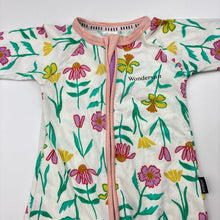 Load image into Gallery viewer, Girls Bonds, floral zip Wondersuit / zippy / romper, GUC, size 00,