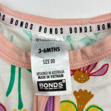 Load image into Gallery viewer, Girls Bonds, floral zip Wondersuit / zippy / romper, GUC, size 00,