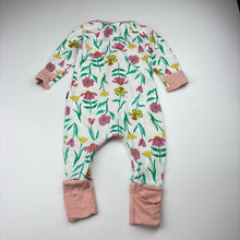 Load image into Gallery viewer, Girls Bonds, floral zip Wondersuit / zippy / romper, GUC, size 00,