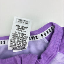Load image into Gallery viewer, Unisex Bonds, purple zip Wondersuit / zippy / romper, EUC, size 0000,