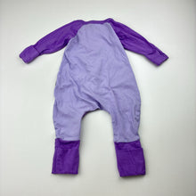 Load image into Gallery viewer, Unisex Bonds, purple zip Wondersuit / zippy / romper, EUC, size 0000,