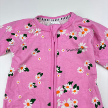 Load image into Gallery viewer, Girls Bonds, floral zip Wondersuit / zippy / romper, FUC, size 00,