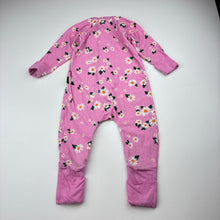 Load image into Gallery viewer, Girls Bonds, floral zip Wondersuit / zippy / romper, FUC, size 00,