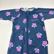 Load image into Gallery viewer, Girls Bonds, zip Wondersuit / zippy / romper, wash fade, FUC, size 00,