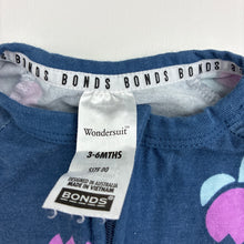 Load image into Gallery viewer, Girls Bonds, zip Wondersuit / zippy / romper, wash fade, FUC, size 00,
