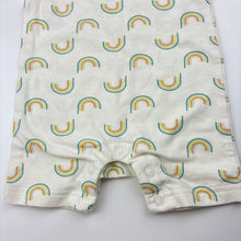 Load image into Gallery viewer, Girls 4 Baby, stretch cotton romper, rainbows, EUC, size 0000,