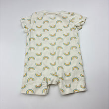 Load image into Gallery viewer, Girls 4 Baby, stretch cotton romper, rainbows, EUC, size 0000,