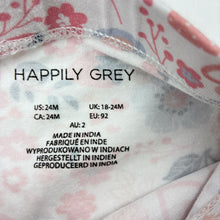 Load image into Gallery viewer, Girls Happily Grey, floral stretchy leggings, GUC, size 2,
