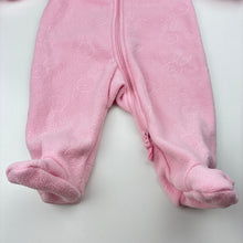 Load image into Gallery viewer, Girls Anko, soft fleece zip coverall / romper, rabbits, EUC, size 000,
