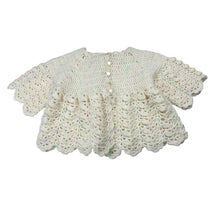 Load image into Gallery viewer, Girls handmade, knitted cardigan, armpit to armpit: 27cm, EUC, size 00-0,
