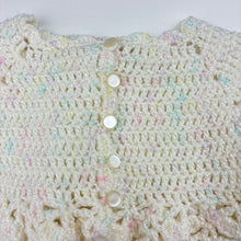 Load image into Gallery viewer, Girls handmade, knitted cardigan, armpit to armpit: 27cm, EUC, size 00-0,