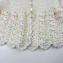Load image into Gallery viewer, Girls handmade, knitted cardigan, armpit to armpit: 27cm, EUC, size 00-0,