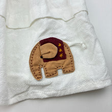 Load image into Gallery viewer, Girls white, cotton summer dress, elephants armpit to armpit: 27cm, EUC, size 1-2, L: 41cm