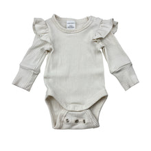 Load image into Gallery viewer, Girls Baby Berry, ribbed ruffle bodysuit / romper, GUC, size 0000,