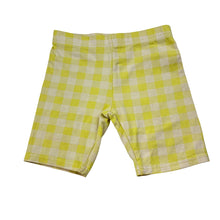 Load image into Gallery viewer, Girls Seed, yellow check bike shorts, FUC, size 3,