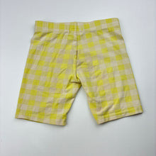 Load image into Gallery viewer, Girls Seed, yellow check bike shorts, FUC, size 3,