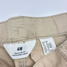 Load image into Gallery viewer, Boys H&amp;M, lightweight cotton chino shorts, adjustable, EUC, size 13,