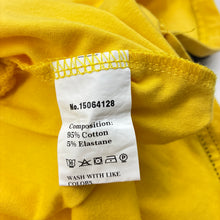 Load image into Gallery viewer, Girls yellow, stretch cotton skirt, elasticated, EUC, size 7,