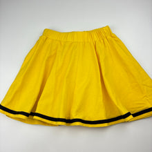 Load image into Gallery viewer, Girls yellow, stretch cotton skirt, elasticated, EUC, size 7,