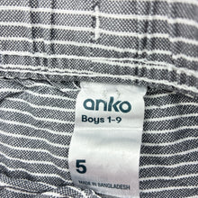 Load image into Gallery viewer, Boys Anko, striped cotton shorts, elasticated, FUC, size 5,