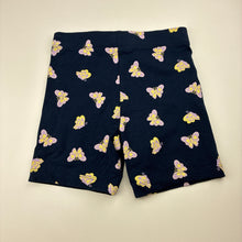 Load image into Gallery viewer, Girls Anko, navy stretchy bike shorts, butterflies, EUC, size 6,