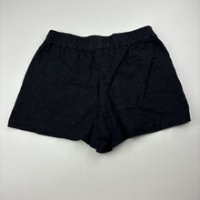 Load image into Gallery viewer, Girls Cotton On, black linen / viscose shorts, elasticated, GUC, size 7,