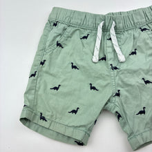 Load image into Gallery viewer, Boys Anko, embroidered cotton shorts, elasticated, dinosaurs, GUC, size 0,