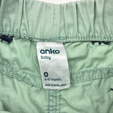 Load image into Gallery viewer, Boys Anko, embroidered cotton shorts, elasticated, dinosaurs, GUC, size 0,
