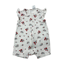 Load image into Gallery viewer, Girls Cotton On, floral stretchy zip romper, EUC, size 000,