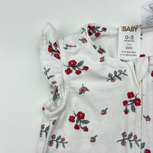 Load image into Gallery viewer, Girls Cotton On, floral stretchy zip romper, EUC, size 000,