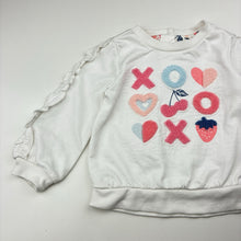 Load image into Gallery viewer, Girls Happily Grey, fleece lined embroidered sweater / jumper, GUC, size 2,