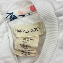 Load image into Gallery viewer, Girls Happily Grey, fleece lined embroidered sweater / jumper, GUC, size 2,
