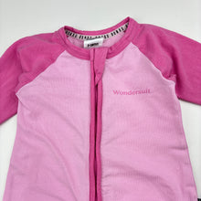 Load image into Gallery viewer, Girls Bonds, zip Wondersuit / zippy / romper, wash fade &amp; pilling, FUC, size 000,