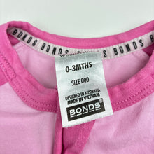 Load image into Gallery viewer, Girls Bonds, zip Wondersuit / zippy / romper, wash fade &amp; pilling, FUC, size 000,