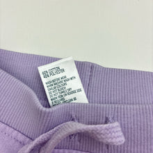 Load image into Gallery viewer, Girls Anko, purple fleece lined track pants, elasticated, FUC, size 00,
