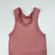 Load image into Gallery viewer, Girls Bonds, ribbed cotton singlet top, discolouration on back, FUC, size 1,