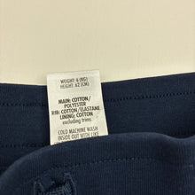 Load image into Gallery viewer, Unisex Bonds, navy Tech Sweats track pants, elasticated, EUC, size 000,